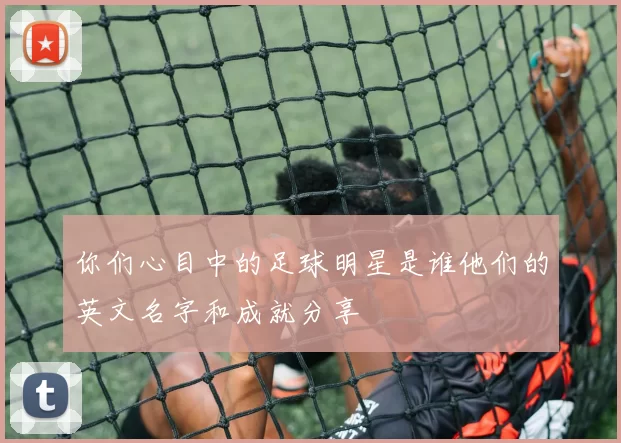 你们心目中的足球明星是谁他们的英文名字和成就分享